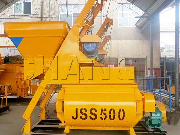 JSS twin shaft concrete mixer
