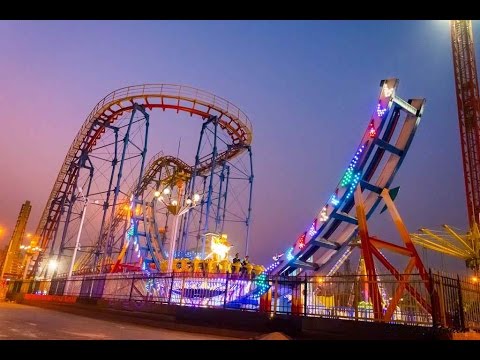 Roller coaster in the night