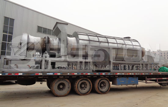 Beston Palm Kernel Shell Charcoal Making Machine Shipped to Ghana