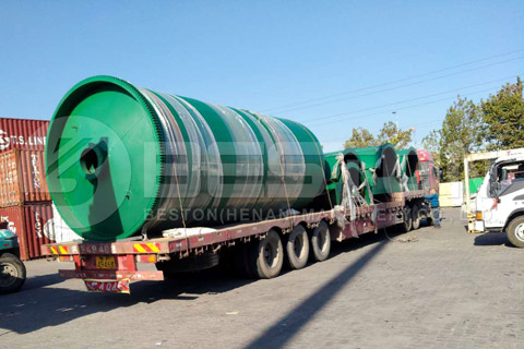 Shipment of Beston Scrap Tire Pyrolysis Machine